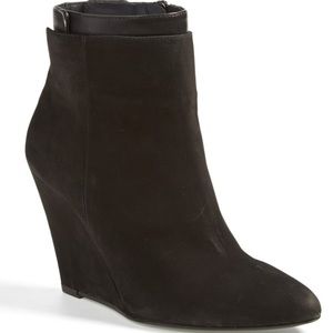 Vince Ludlow Black Wedge Ankle Boot Sz 9 BNWT